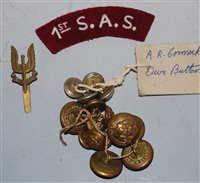 Lot 366 - An SAS cap badge, together with a 1st SAS...