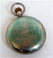 Lot 45 - A silver plated open faced pocket watch by...