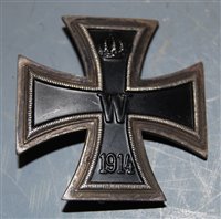 Lot 388 - A German Iron Cross, having pin back