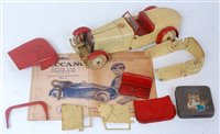 Lot 3219 - A Meccano No. 1 constructor's car comprising...