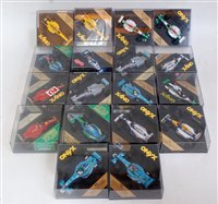 Lot 2826 - 18 various plastic cased onyx 1:43 scale F1...