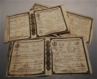 Lot 397 - A collection of ten assorted naval discharge...