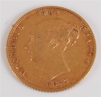 Lot 2038 - Great Britain, 1873 gold half sovereign,...