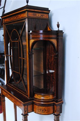 Lot 1621 - A Victorian mahogany, satinwood and marquetry...