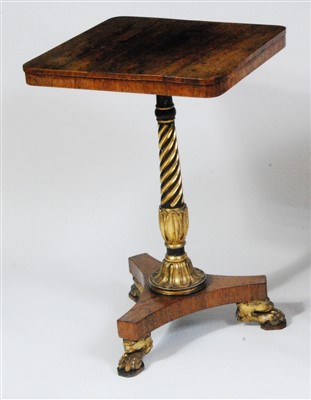 Lot 1562 - A Regency rosewood and parcel gilt pedestal...