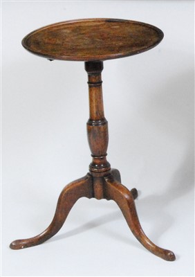 Lot 1571 - A George III faded mahogany pedestal tripod...