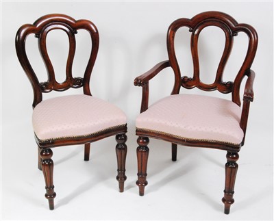 Lot 1575 - A set of twelve Victorian style mahogany...