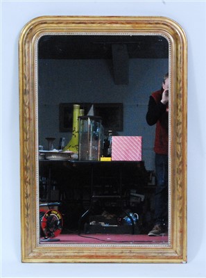 Lot 1615 - A late Victorian gilt framed wall mirror, the...