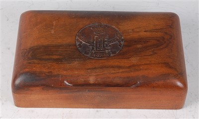 Lot 26 - An early 20th century Indian hardwood table cigarette box