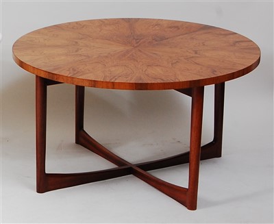 Lot 468 - A 1960s Danish rosewood circular low coffee...