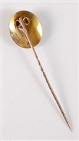 Lot 2529 - A painted stick pin an Ottoman style gentleman,...