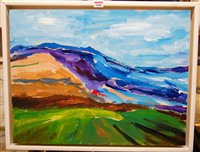 Lot 1006 - Contemporary school - landscape scene, oil on...