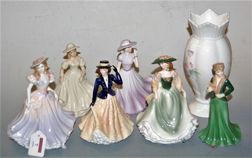 Lot 7 - Five boxed Royal Worcester figurines, to...