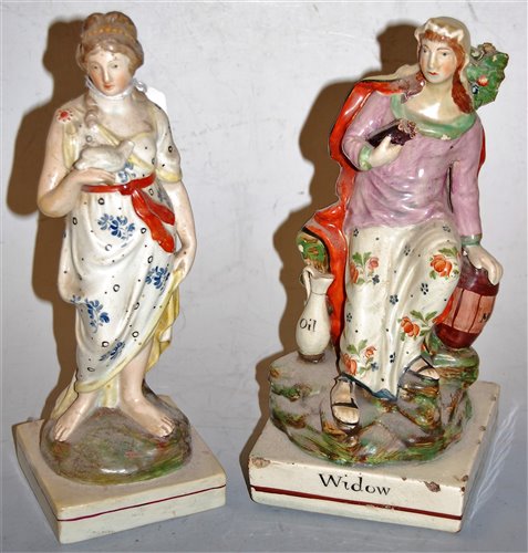 Lot 12 - A 19th century pearlware figure of The Widow...