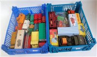 Lot 2071 - Two trays containing a quantity of play worn...
