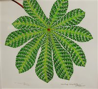 Lot 1045 - Ed Munn - Cecropia leaf II, lithograph, signed...