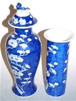 Lot 32 - A Chinese export vase and cover, of baluster...