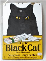 Lot 50 - An enamelled advertising sign for Black Cat...