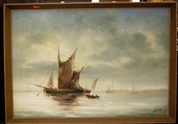 Lot 1068 - Wheeler - Maritime scene, oil on canvas,...