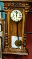 Lot 1230 - A late 19th century figured walnut Vienna drop...