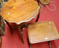 Lot 1075 - A reproduction mahogany occasional table and...