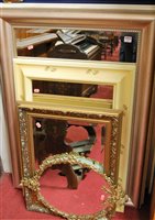 Lot 1125 - A quantity of various modern wall mirrors to...