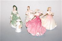 Lot 204 - Five various Royal Doulton figurines,...