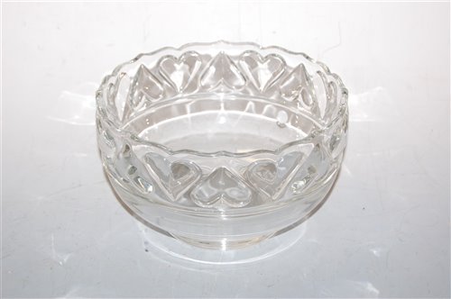 Lot 208 - A Tiffany & Co moulded glass footed bowl, dia....