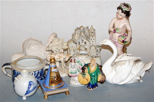 Lot 212 - Mixed ceramics, to include Staffordshire...