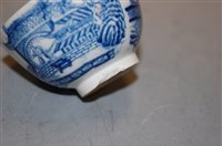Lot 219 - A Chinese export blue and white tea bowl,...