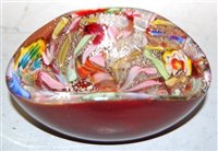 Lot 236 - A contemporary art glass triform ashtray, with...
