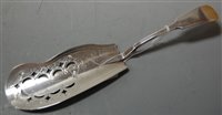 Lot 255 - A George III silver fish slice, in the Fiddle...