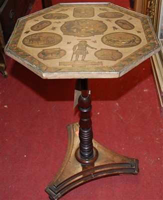 Lot 1212 - An early 19th century mahogany and decoupage...