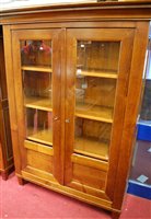 Lot 1133 - A contemporary joined cherrywood double door...