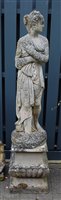 Lot 1165 - A large reconstituted stone figure of a...