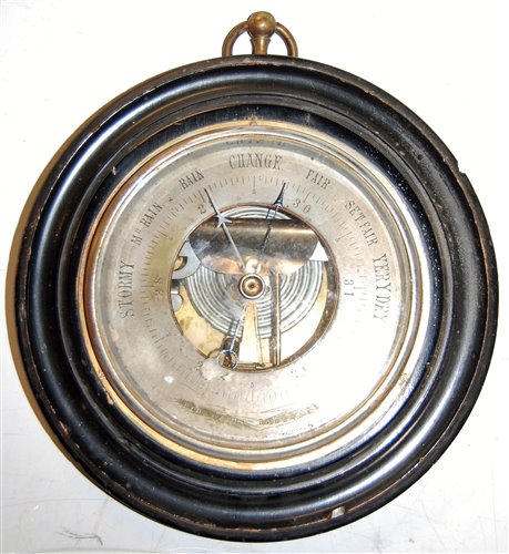 Lot 55 - A late Victorian barometer having a silvered...