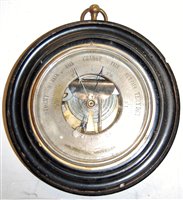 Lot 55 - A late Victorian barometer having a silvered...
