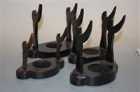 Lot 67 - A collection of Chinese hardwood vase stands etc