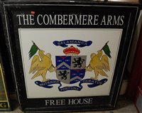 Lot 1181 - A double-sided hanging pub sign, for the...