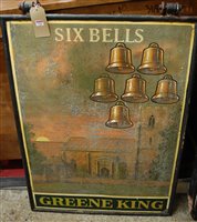 Lot 1182 - An early 20th century Greene King double-sided...