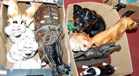 Lot 84 - Two boxes of miscellaneous animal figures to...