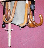 Lot 90 - A collection of assorted walking sticks etc.