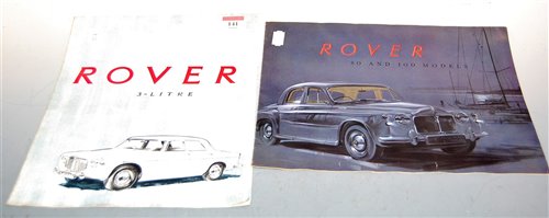 Lot 141 - A Rover 3litre specification double-sided...