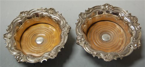Lot 260 - A pair of late Victorian silver plated wine...