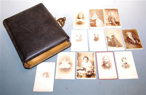 Lot 270 - Three Victorian leather bound photograph...