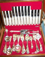 Lot 275 - A modern six-place setting cutlery canteen and...