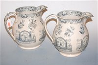 Lot 95 - A pair of early 19th century jugs, each...