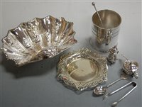 Lot 280 - Plated wares, to include shell shaped dish,...