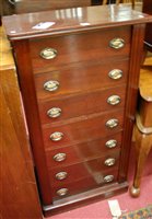 Lot 1234 - A Victorian mahogany round cornered Wellington...