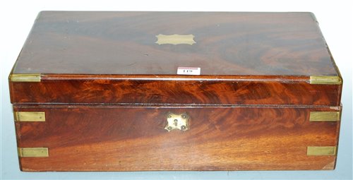 Lot 119 - A large Victorian mahogany and brass bound...